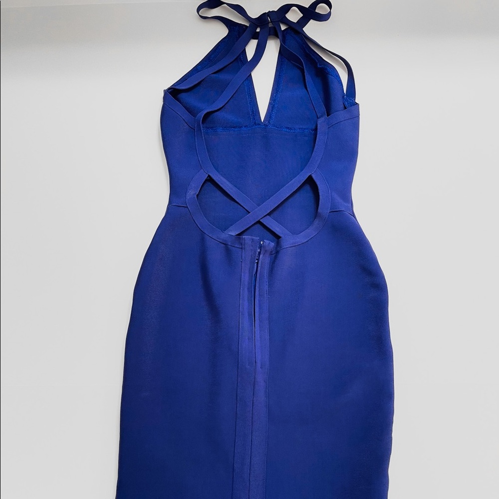 Bandage royal blue dress
